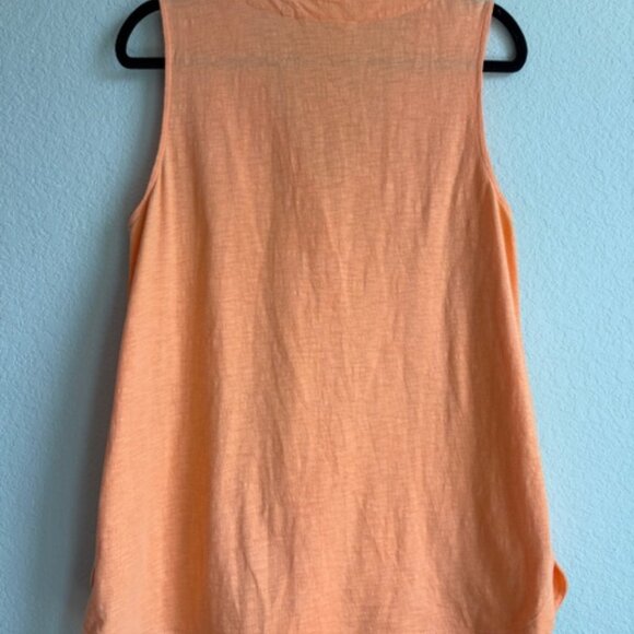 Soft Surroundings Size M Danielle Sleeveless Mixed Button top Apricot Artsy Boho - Picture 4 of 8